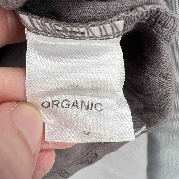 KIRA Organic Gray Short Sleeve Sloth Print Cotton Unisex T-Shirt Size 6 - Picture 5 of 6